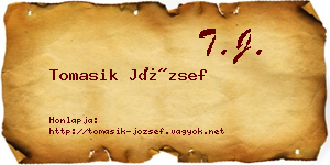 Tomasik József névjegykártya